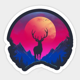 Retro Deer Sticker